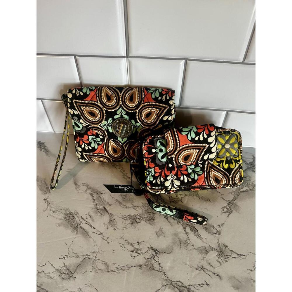 Vera Bradley Sierra Pattern Clutch and Wristlet Set